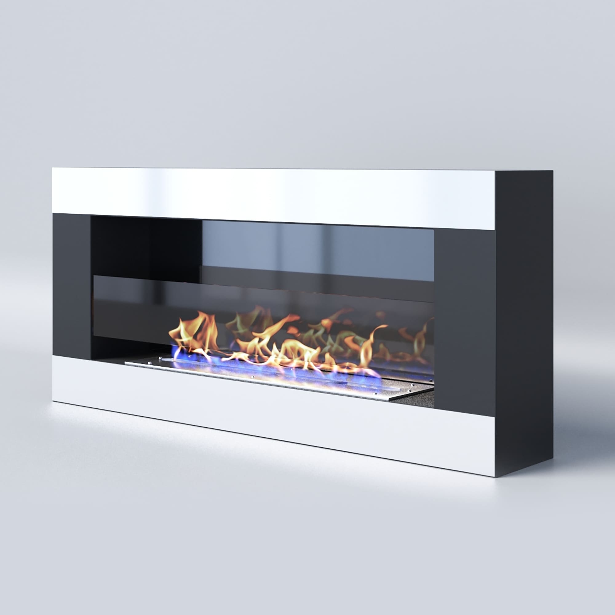 Биокамин "Русский огонь" Модерн 900N настенный с декоративным стеклом (стемалитом) по цене 35 650 руб.