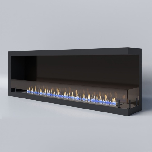 Биокамин "Русский огонь" Честер 1500 угловой правый с защитным и декоративным стеклом