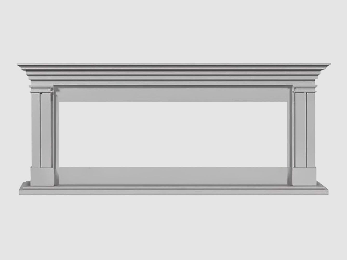 Каминный портал МДФ "LYON 1960" с биокамином Lux Fire "Фаер Бокс Вега-2" (белый) по цене 107 390 руб.