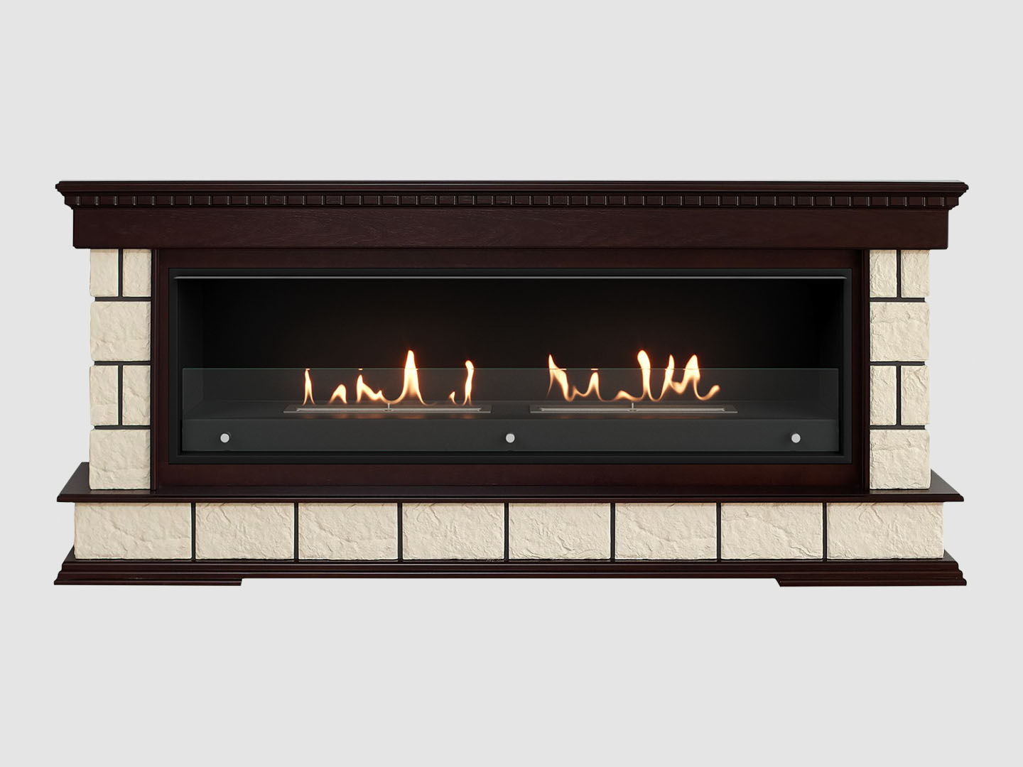 Каминный портал МДФ "SHATEAU 1940" с биокамином Lux Fire "Фаер Бокс Вега-2" по цене 104 390 руб.