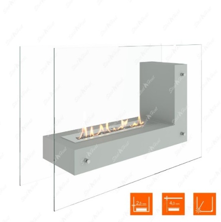 Биокамин напольный SteelHeat TETRISE 900 белый по цене 37 800 руб.