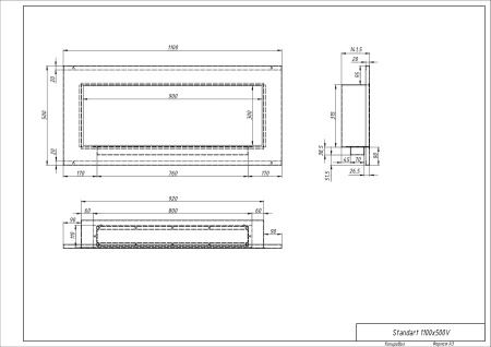Биокамин "Русский огонь" Барокко 1100V встраиваемый по цене 40 800 руб.