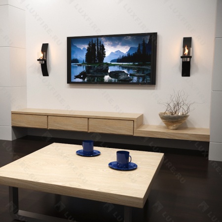 Настенный биокамин Lux Fire "Олимпус D" (черный) по цене 11 616 руб.