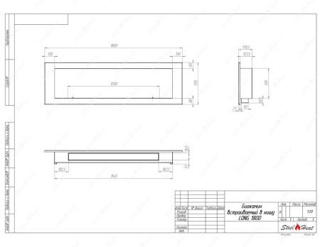 Биокамин SteelHeat LONG 1800 по цене 50 700 руб.