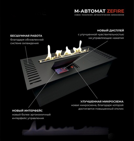 Автоматический биокамин ZeFire M 900 латунный с ДУ Автоматический биокамин ZeFire M 900 латунный с ДУ по цене 359 000 руб.