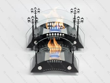 Настольный биокамин Lux Fire "Пушкинский мост" S (черный) по цене 14 641 руб.